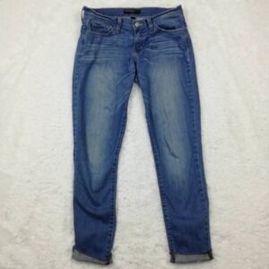 Flying Monkey Jeans Womens Platinum Skinny Blue Whiskered Faded Medium Wash 27
